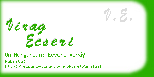 virag ecseri business card